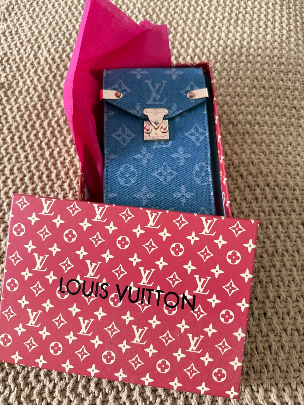 Phone bag Denim Louis Vuitton